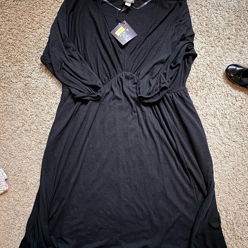 Ava & Viv Black Midi Dress